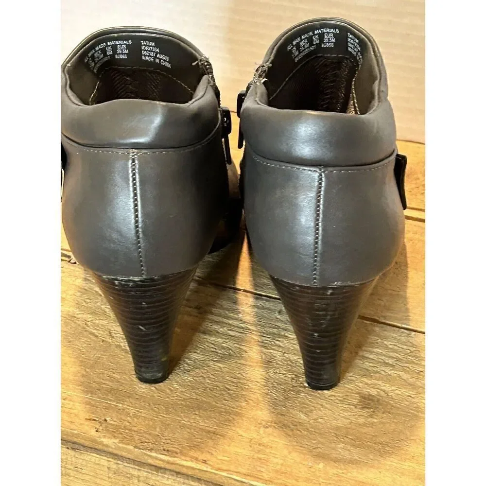 Covington Tatum Womens Size 7.5 Gray Side Zip Ankle Boots Booties